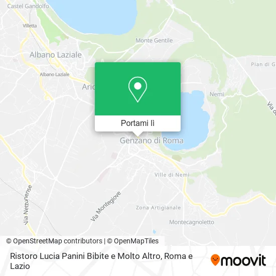Mappa Ristoro Lucia Panini Bibite e Molto Altro