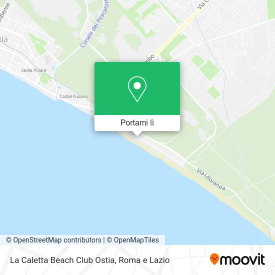 Mappa La Caletta Beach Club Ostia