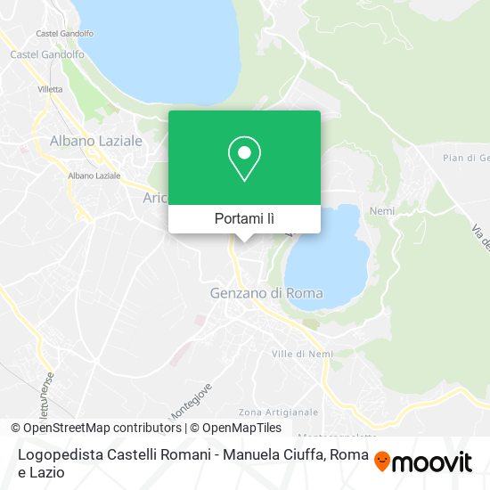 Mappa Logopedista Castelli Romani - Manuela Ciuffa