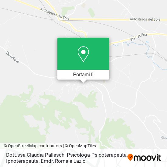 Mappa Dott.ssa Claudia Palleschi Psicologa-Psicoterapeuta, Ipnoterapeuta, Emdr
