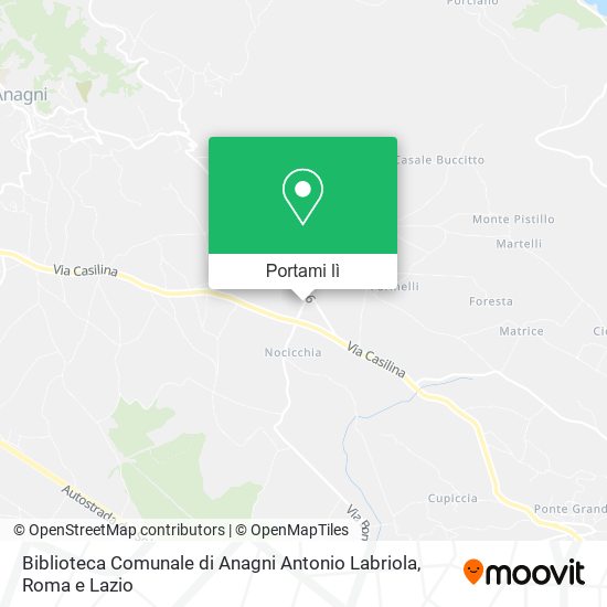 Mappa Biblioteca Comunale di Anagni Antonio Labriola