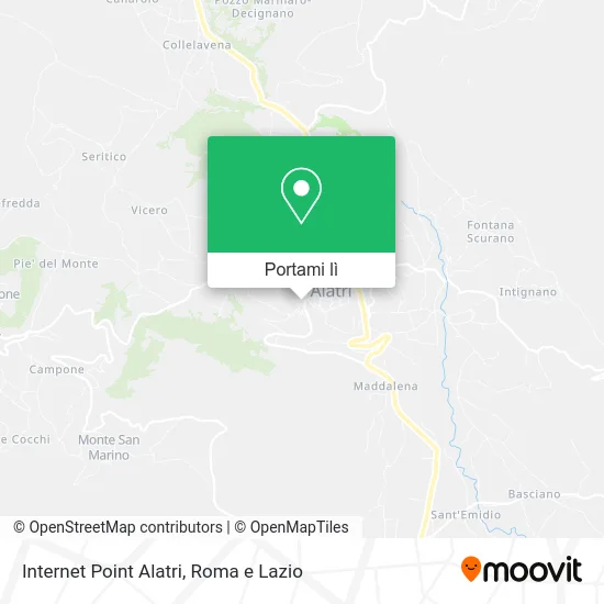 Mappa Internet Point Alatri