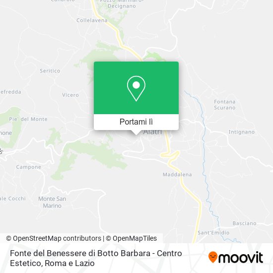 Mappa Fonte del Benessere di Botto Barbara - Centro Estetico