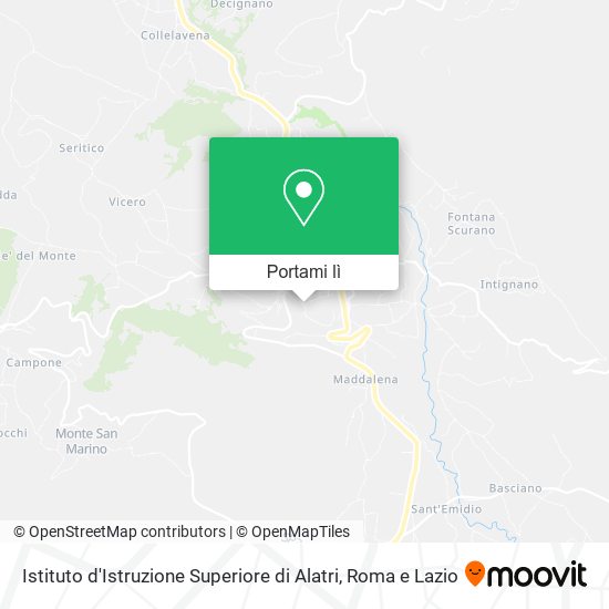 Mappa Istituto d'Istruzione Superiore di Alatri