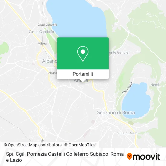 Mappa Spi. Cgil. Pomezia Castelli Colleferro Subiaco