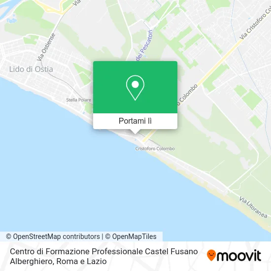 Mappa Centro di Formazione Professionale Castel Fusano Alberghiero