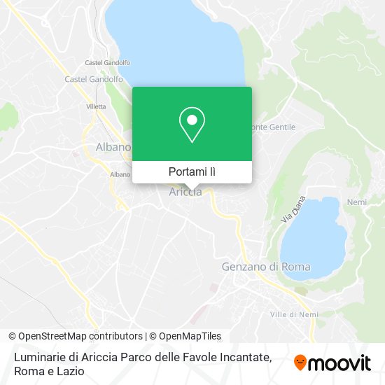 Mappa Luminarie di Ariccia Parco delle Favole Incantate