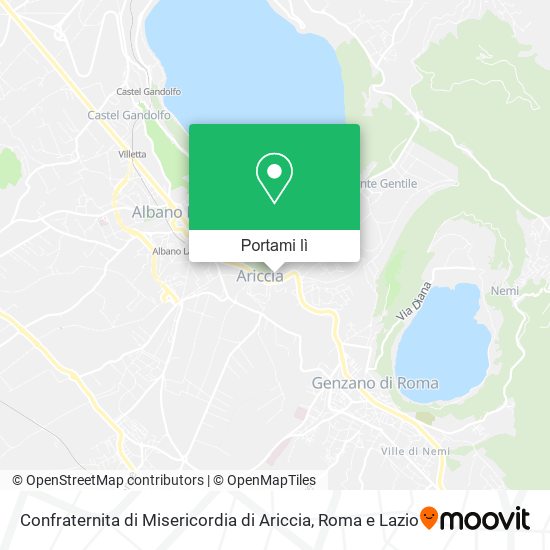 Mappa Confraternita di Misericordia di Ariccia