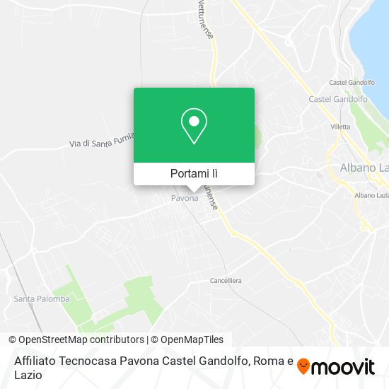 Mappa Affiliato Tecnocasa Pavona Castel Gandolfo