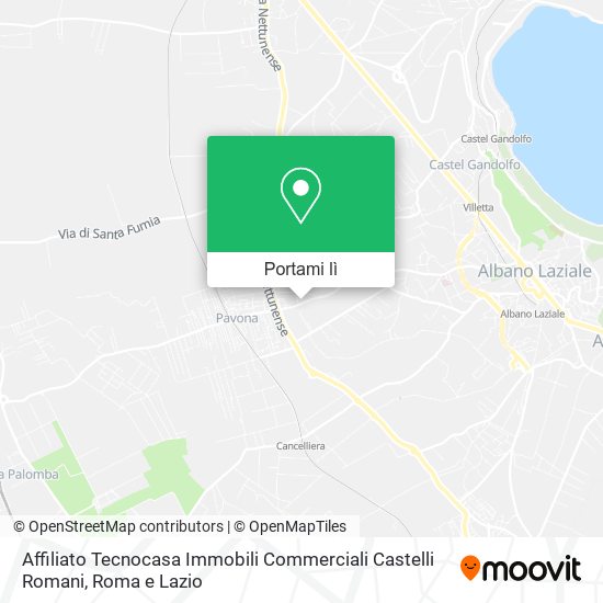 Mappa Affiliato Tecnocasa Immobili Commerciali Castelli Romani