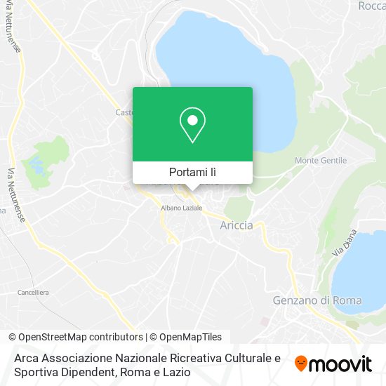 Mappa Arca Associazione Nazionale Ricreativa Culturale e Sportiva Dipendent