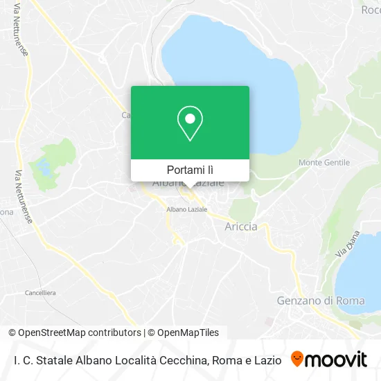 Mappa I. C. Statale Albano Località Cecchina