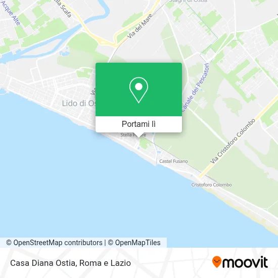 Mappa Casa Diana Ostia