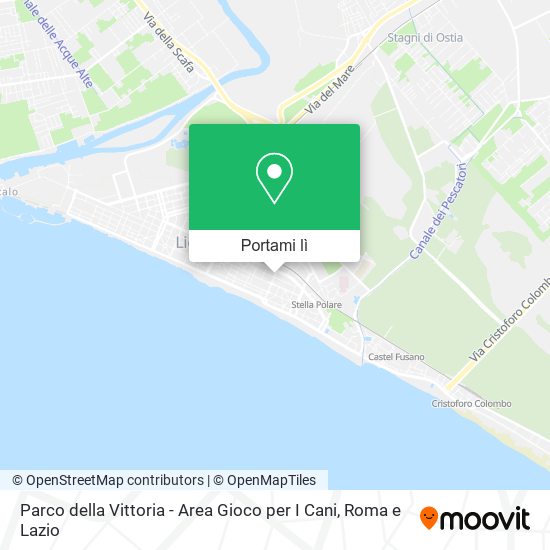 Mappa Parco della Vittoria - Area Gioco per I Cani