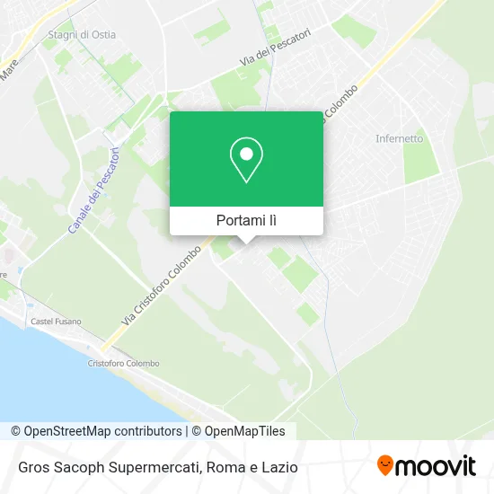 Mappa Gros Sacoph Supermercati