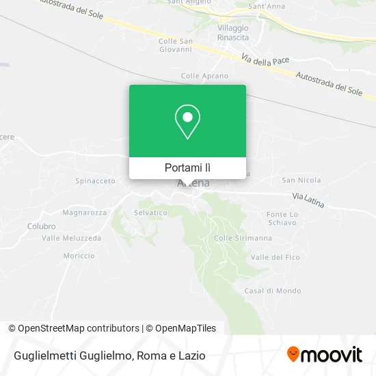 Mappa Guglielmetti Guglielmo