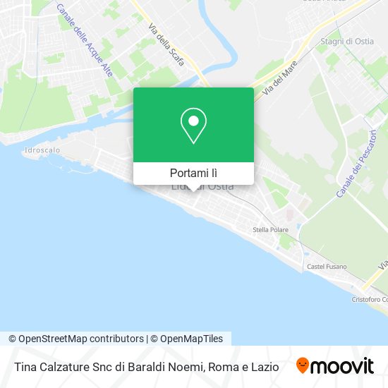 Mappa Tina Calzature Snc di Baraldi Noemi
