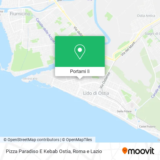 Mappa Pizza Paradiso E Kebab Ostia