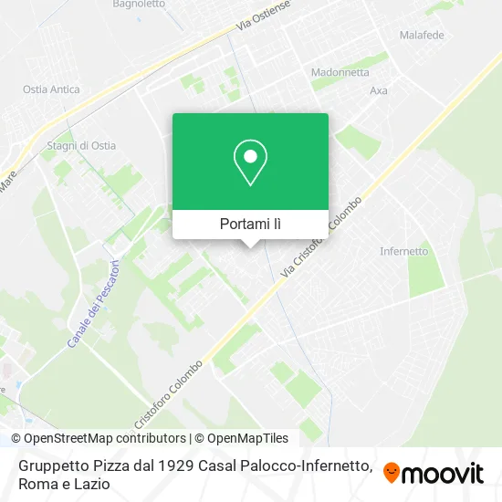 Mappa Gruppetto Pizza dal 1929 Casal Palocco-Infernetto