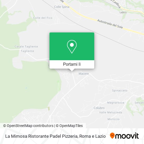 Mappa La Mimosa Ristorante Padel Pizzeria