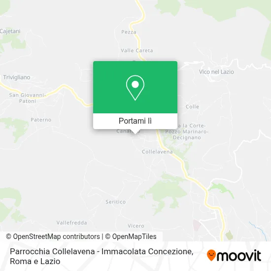 Mappa Parrocchia Collelavena - Immacolata Concezione
