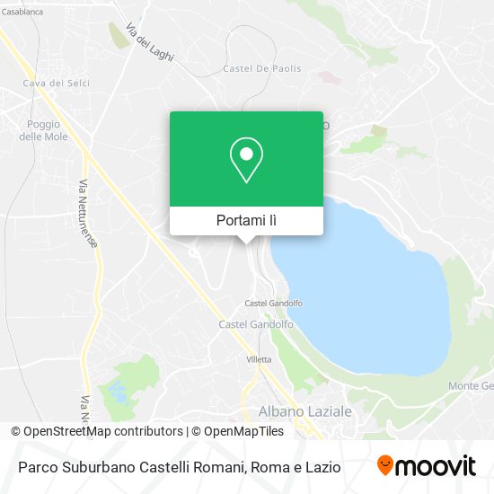 Mappa Parco Suburbano Castelli Romani