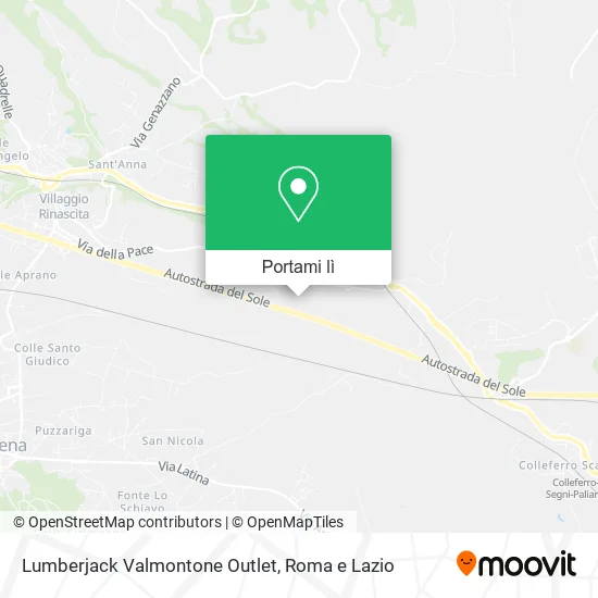 Mappa Lumberjack Valmontone Outlet