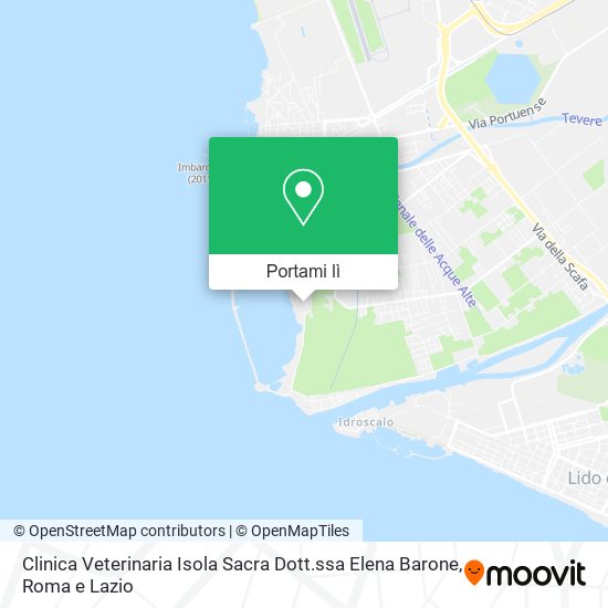 Mappa Clinica Veterinaria Isola Sacra Dott.ssa Elena Barone