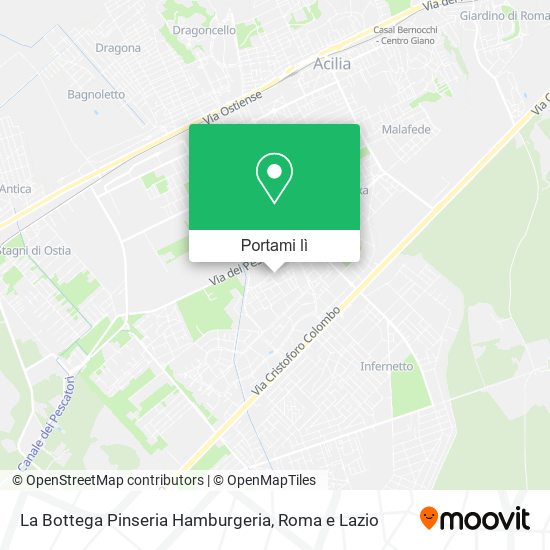 Mappa La Bottega Pinseria Hamburgeria