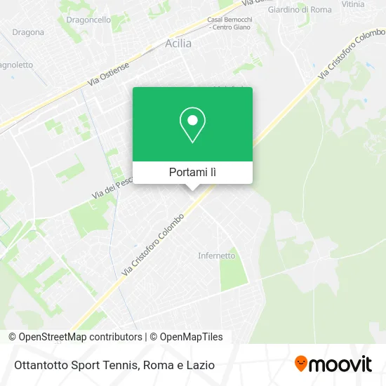 Mappa Ottantotto Sport Tennis