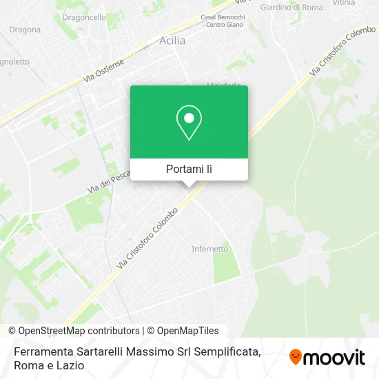 Mappa Ferramenta Sartarelli Massimo Srl Semplificata