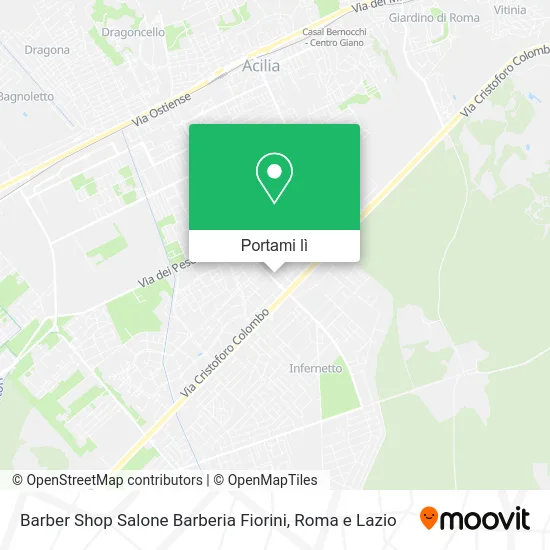 Mappa Barber Shop Salone Barberia Fiorini