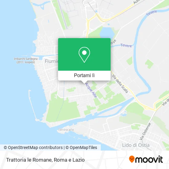 Mappa Trattoria le Romane