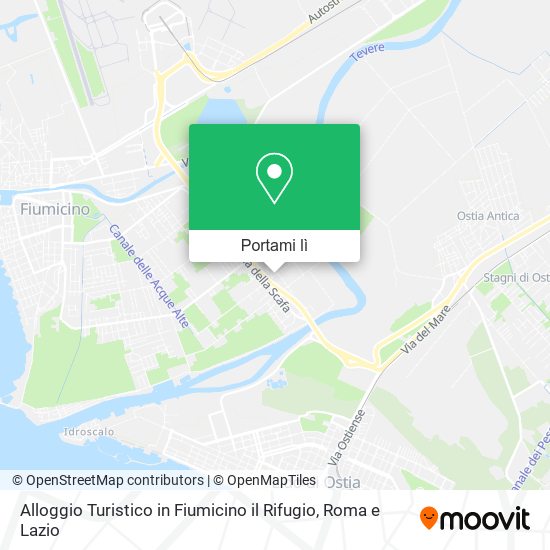 Mappa Alloggio Turistico in Fiumicino il Rifugio