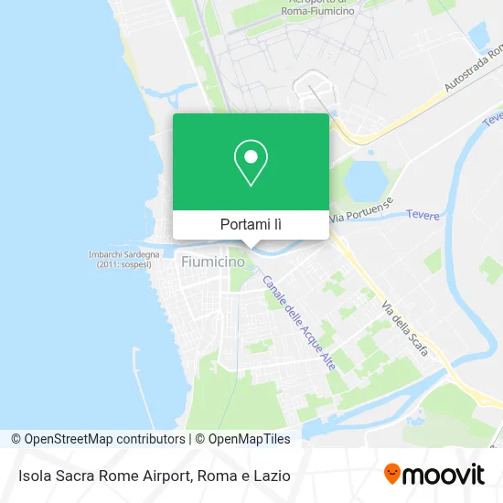 Mappa Isola Sacra Rome Airport