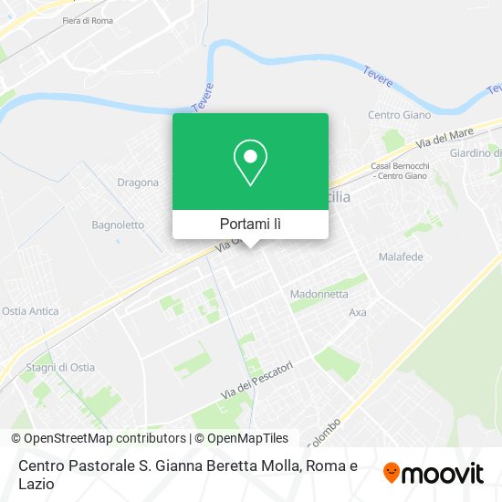 Mappa Centro Pastorale S. Gianna Beretta Molla