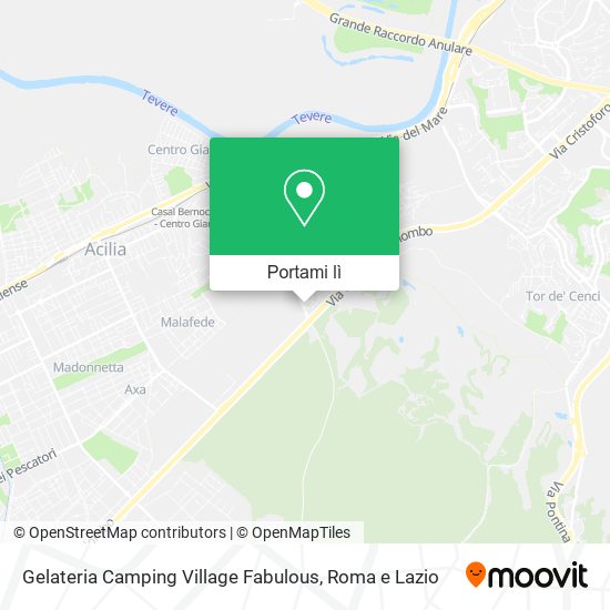 Mappa Gelateria Camping Village Fabulous