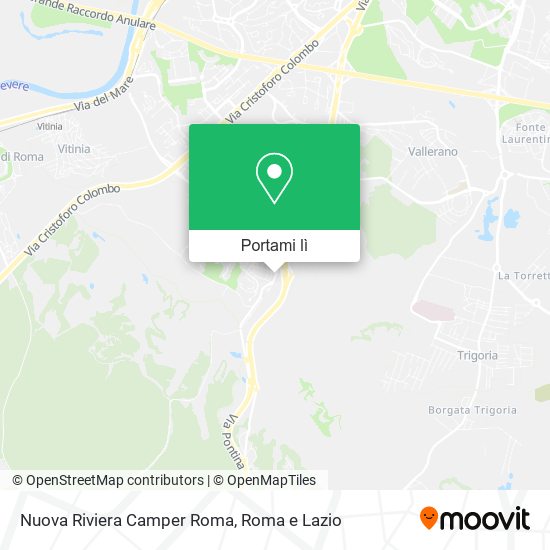 Mappa Nuova Riviera Camper Roma
