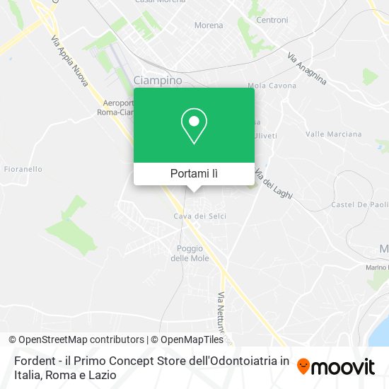 Mappa Fordent - il Primo Concept Store dell'Odontoiatria in Italia