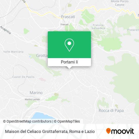 Mappa Maison del Celiaco Grottaferrata