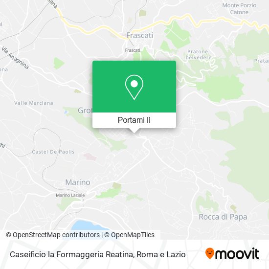 Mappa Caseificio la Formaggeria Reatina