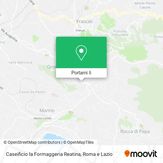 Mappa Caseificio la Formaggeria Reatina