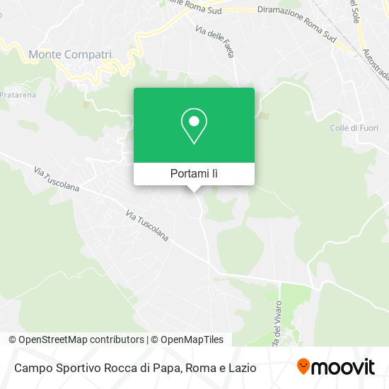 Mappa Campo Sportivo Rocca di Papa