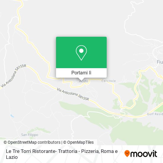 Mappa Le Tre Torri Ristorante- Trattoria - Pizzeria