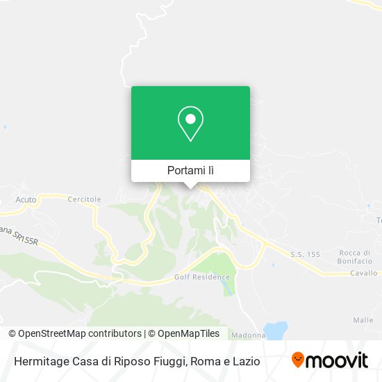 Mappa Hermitage Casa di Riposo Fiuggi