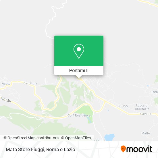 Mappa Mata Store Fiuggi