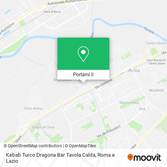 Mappa Kebab Turco Dragona Bar Tavola Calda