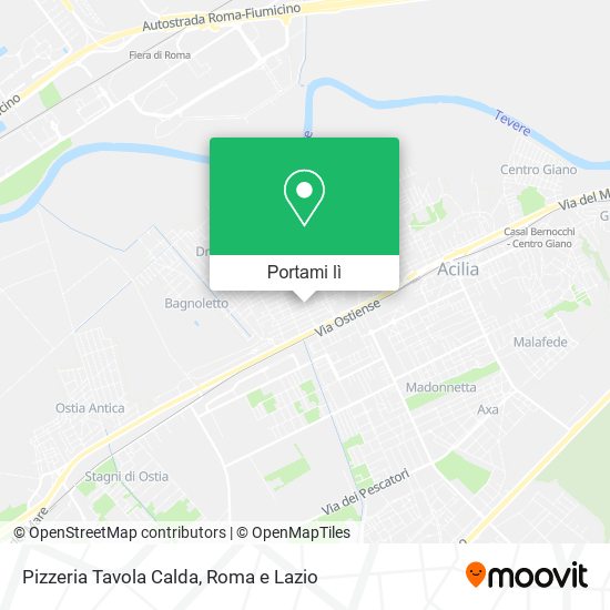 Mappa Pizzeria Tavola Calda