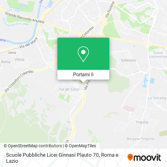 Mappa Scuole Pubbliche Licei Ginnasi Plauto 70