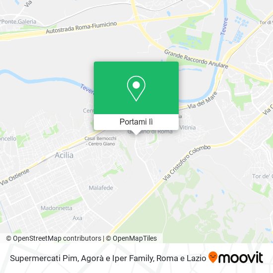 Mappa Supermercati Pim, Agorà e Iper Family